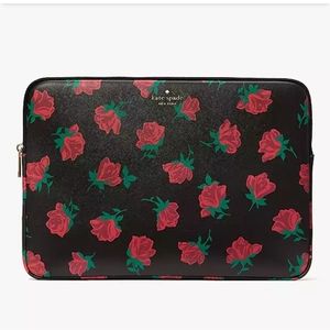 Kate Spade Madison Rose Toss Printed Laptop Sleeve NWT